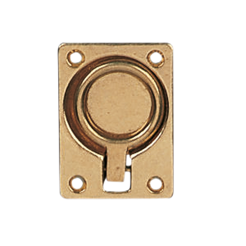 1052445_XL Dørkring 37mm x 44mm poleret messing - Billede 1