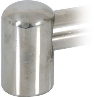 1054220_XL Gelænderholder endestyk RF stål Ø25mm-lukket - Billede 1