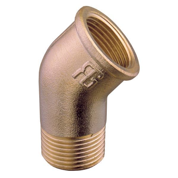 1061764_XL Guidi slangestudse 45° indv./udv. gevind messing 1 " - Billede 1