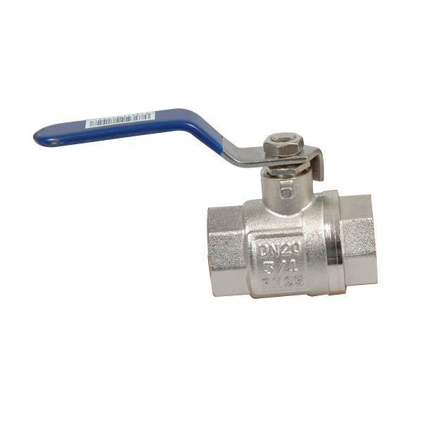 1063294_XL Kugleventil forkromet messing 1" syrefast håndtag - Billede 1