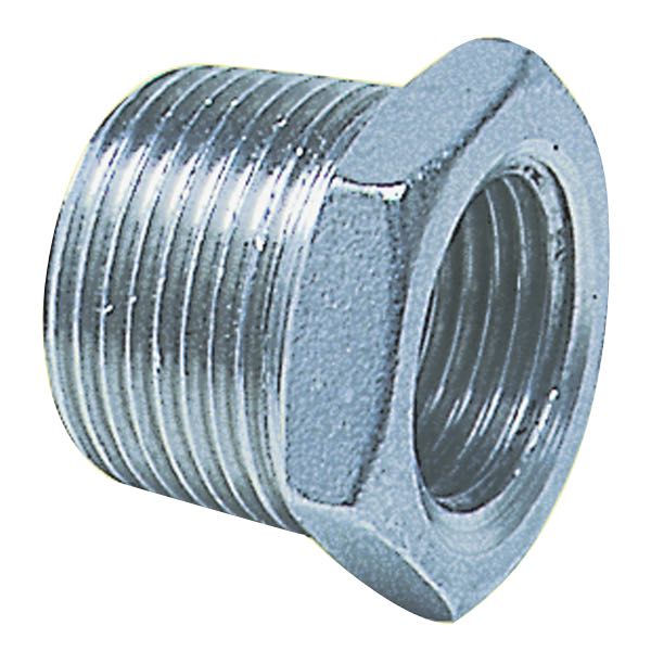 1067210_XL 1852 Nippelmuffe udv/indv gevind RF stål, 3/8 - 1/4" - Billede 1