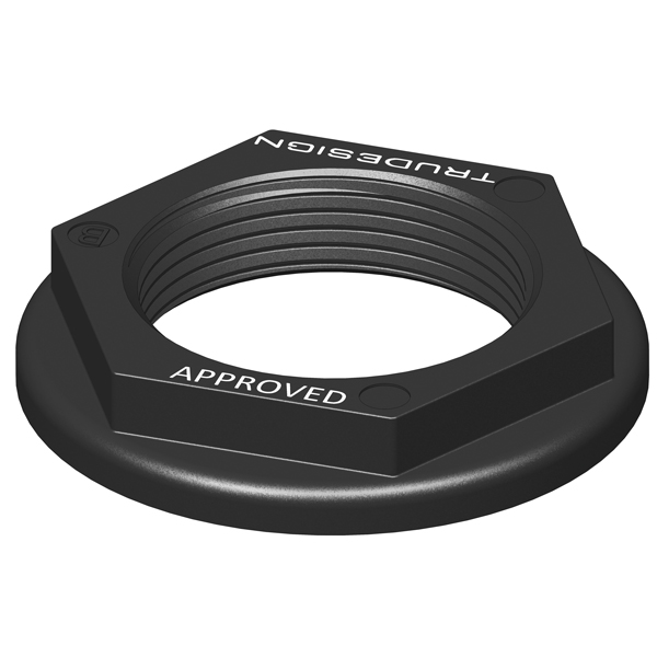 1068530_XL Trudesign Møtrik 1/2" sort til skroggennemføring - Billede 1