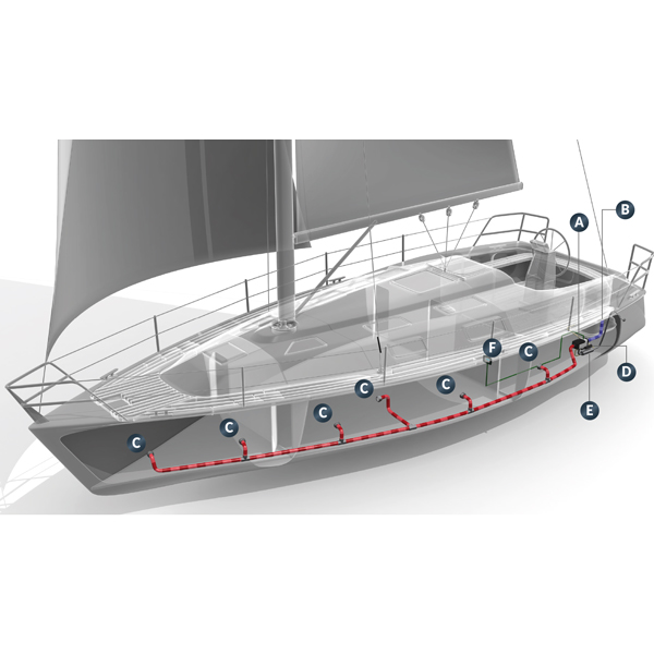 1100277_XL Webasto Air Top luftfordelingskit Evo 40 til 2 kahytter - Billede 1