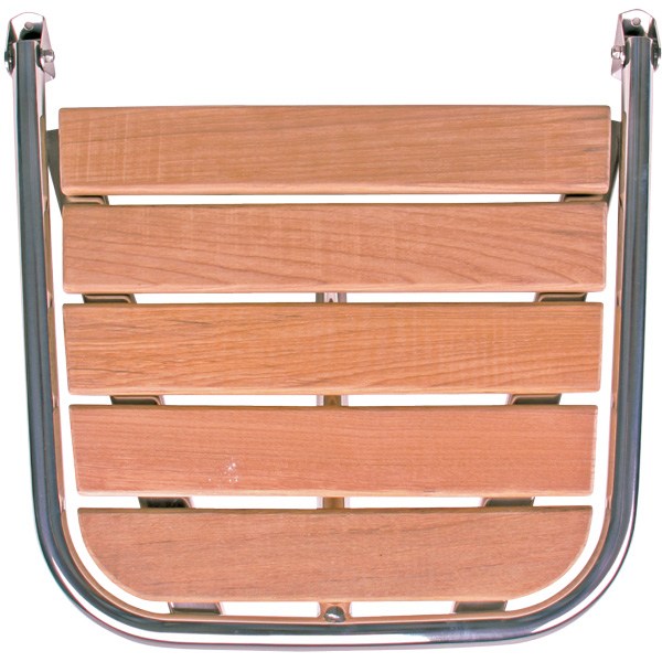 1162336_XL Badeplatform i rustfrit stål og teak, 50x45cm - Billede 1