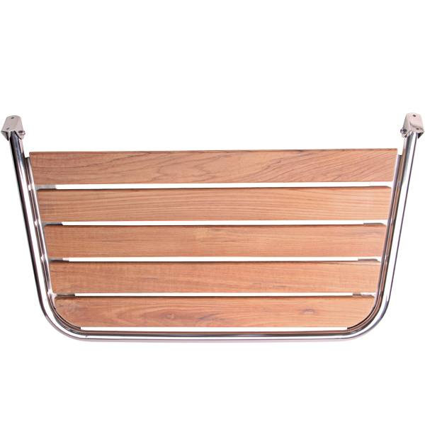 1162337_XL Badeplatform i rustfrit stål og teak, 81x45cm - Billede 1