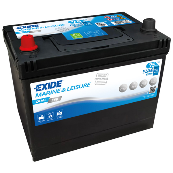 1170193_XL Exide Dual EFB batteri, 75 Amp - Billede 1