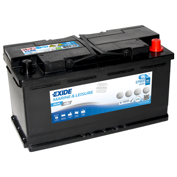 1170233_XL Exide Dual AGM batteri, 95 Amp - Billede 1