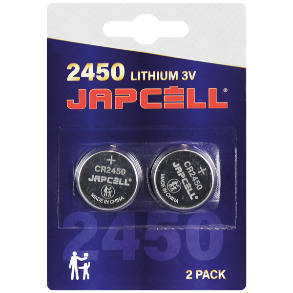 1170536_XL Japcell CR2450 Lithium batteri 3V, 2 stk - Billede 1