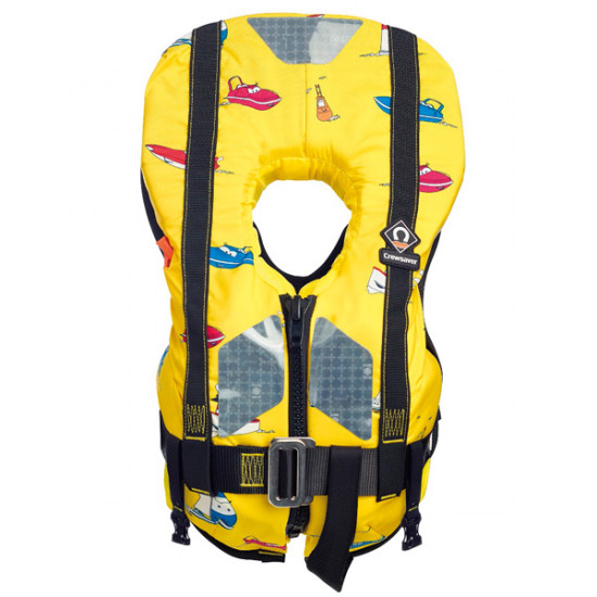 1186023_XL Crewsaver Supersafe redningsjuniorvest 150N, Gul 15-30kg - Billede 1