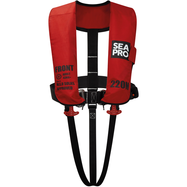 1186102_XL Seapro Erhvervsvest 220N m/harness, Rød - Billede 1