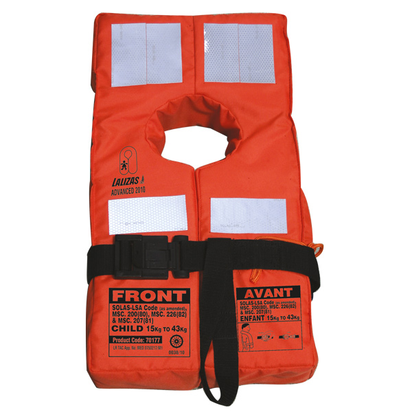 1188681_XL Lalizas Redningsvest Solas godkendt, Orange 15-43kg - Billede 1