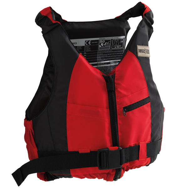 1188922_XL 1852 Jolle- og kajakvest ISO 50N, Rød/sort 70- kg - Billede 1