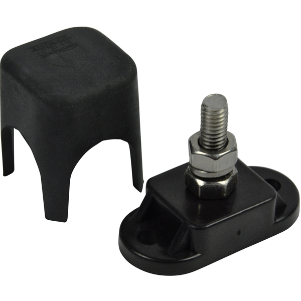 1255040_XL BEP El-kobling enkelt m/cover 6 mm, sort - Billede 1