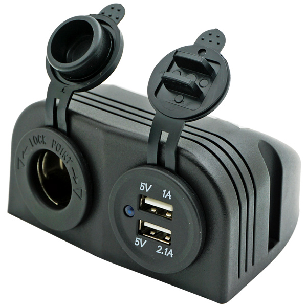 1270189_XL 1852 Påbygningspanel med dobbelt USB udtag og cigaretstik - Billede 1