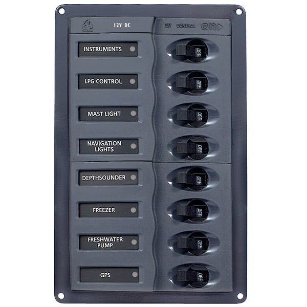 1270200_XL BEP El-panel 901V med 8 kontakter, 12V - Billede 1