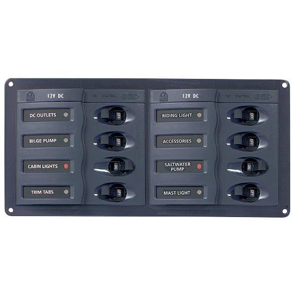 1270201_XL BEP El-panel 901H med 8 kontakter, 12V - Billede 1