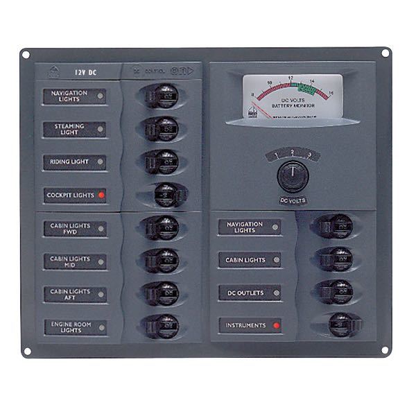 1270204_XL BEP El-panel 902A med 12 kontakter, 12V - Billede 1