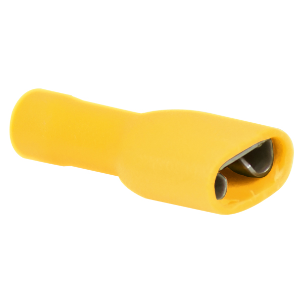 1274292_XL Isoleret fladstik hun gul 6.4x0.8 mm, 100 stk - Billede 1