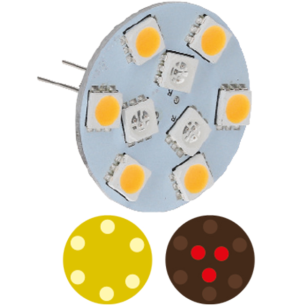 1275931_XL Nauticled G4 Dual farvet LED spot - bag pin - Billede 1