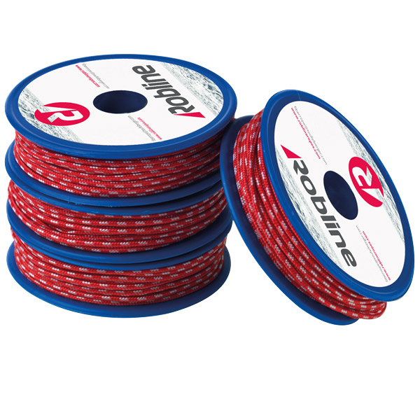 1372670_XL Robline Mini line med UHMWPE Rød/Sølv boks 1,7mm x10m, 10stk - Billede 1