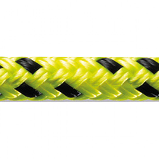 1373279_XL Robline Trimline Orion 500 neongul/sort 6 mm, 100 m - Billede 1