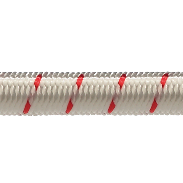 1375160_XL Robline elastik snor 6mm Hvid/Rød 100m - Billede 1