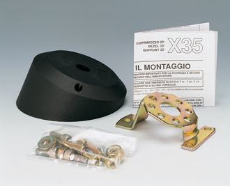 140X35_XL Ultraflex monteringsflange X35 sort, 20° - Billede 1