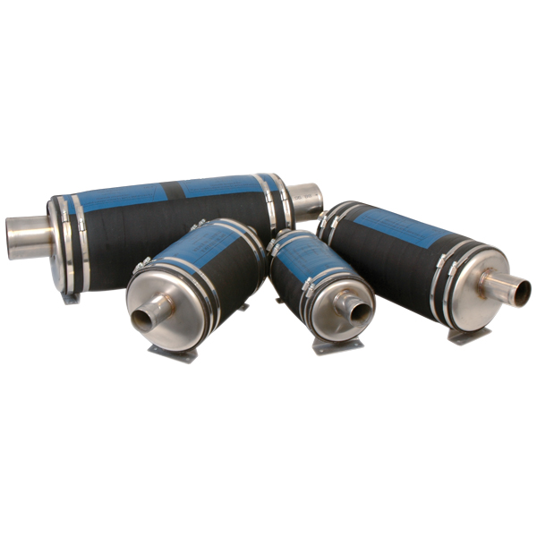 152P1002_XL 1852 vandkølet lyddæmper model A Ø51mm, 3.0L - Billede 1