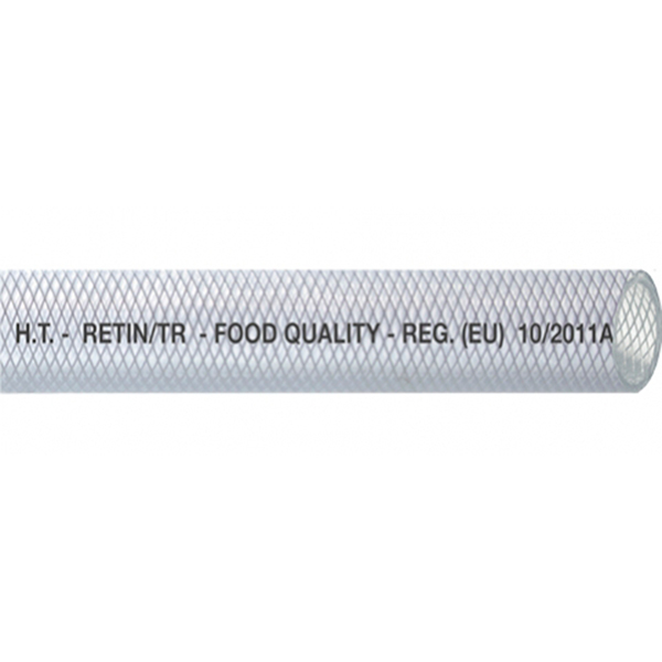 1540844_XL Klar pvc slange krydsvæv food quality 16mm, rulle 5m - Billede 1