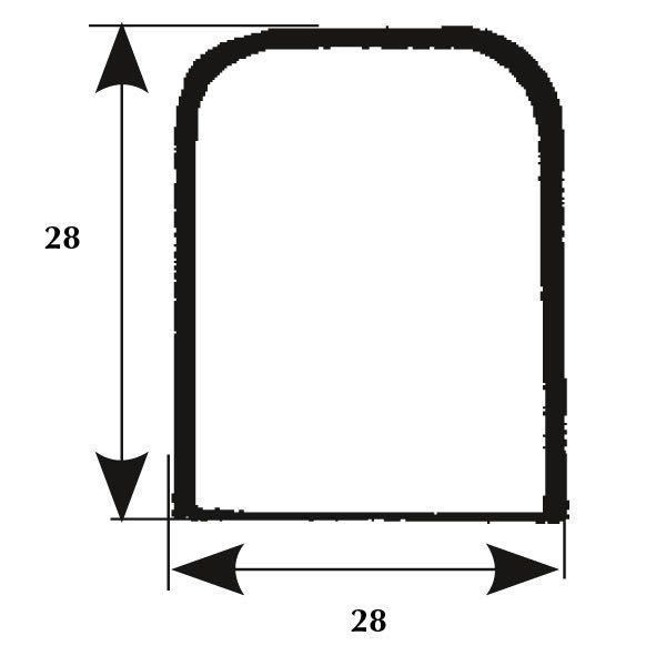 1625020_XL Endestykke b=28 l=70 h=28mm - Billede 1
