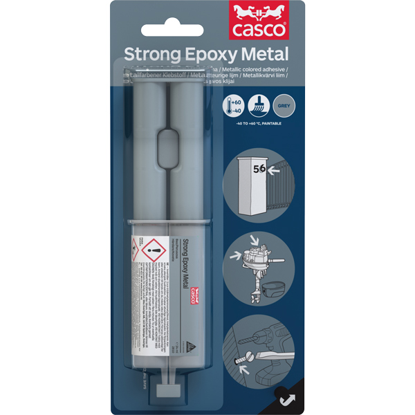 1671216_XL Casco Strong Epoxy Metal epoxylim, 2x12 ml - Billede 1