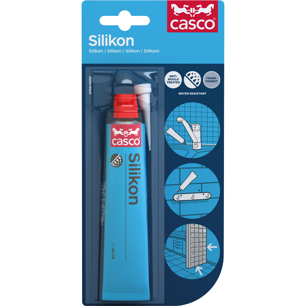 1671221_XL Casco silikone hvid, 40ml tube - Billede 1