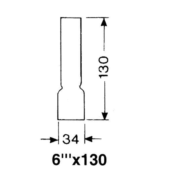 1821290_XL DHR Lampeglas 6''' x 130mm - Billede 1