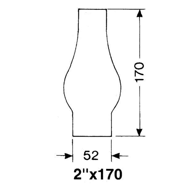 1821320_XL DHR Lampeglas 2''' x 170mm - Billede 1