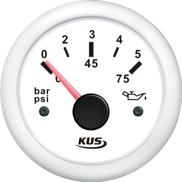 1116491_XL KUS olietryksmåler 0-5bar, hvid - Billede 1