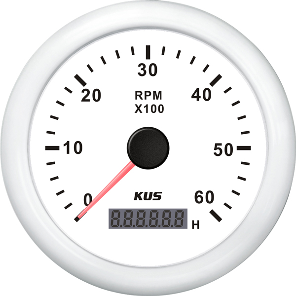 1116531_XL KUS omdrejningstæller til diesel hvid, 0-6000 - Billede 1