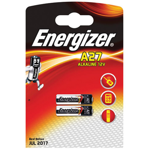 1170561_XL Energizer batteri A27 / 12V, 2stk - Billede 1