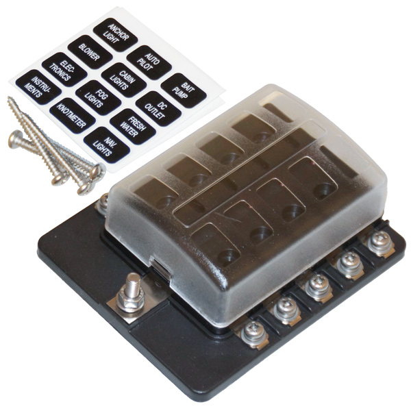 1270078_XL 1852 Sikringsholder med LED til 10 sikringer - Billede 1