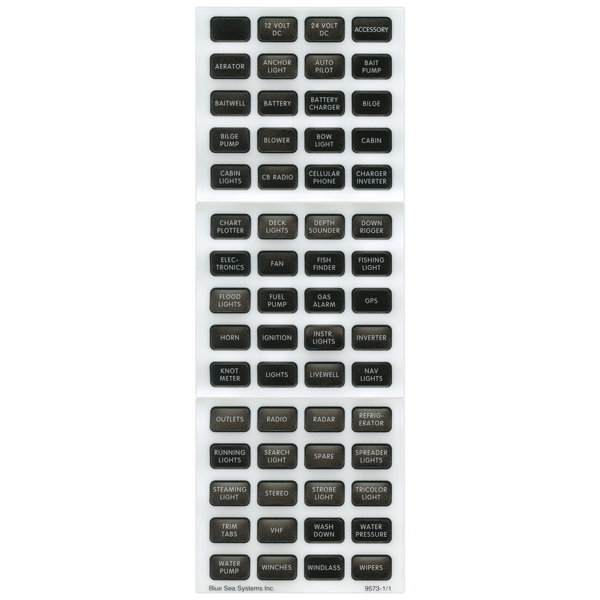 1271479_XL Blue Sea systems Contura label kit, sort - Billede 1