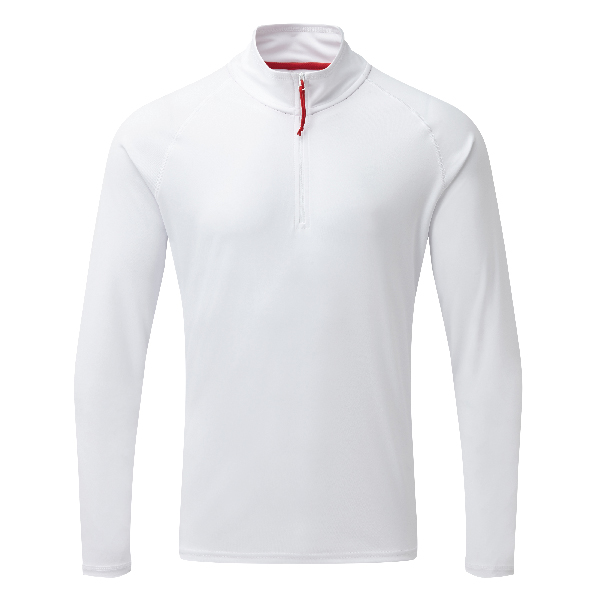 1353123-XXL_XL Gill UV009 Langærmet zip T-shirt men's UV50+ hvid, str XXL - Billede 1