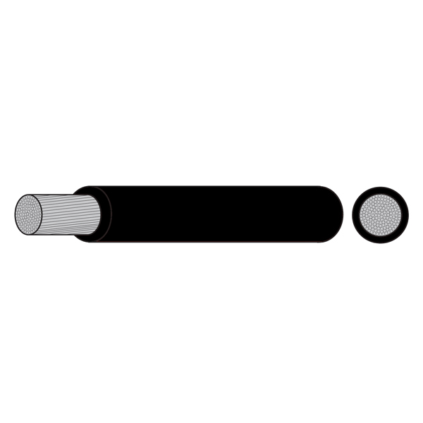 1253179_XL 1852 Fortinnet kobberkabel sort 16 mm², 10m - Billede 1