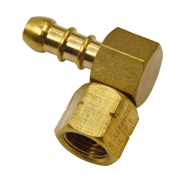 1094640_XL 90º vinklet gasfitting ¼" til 8 mm studs - Billede 1