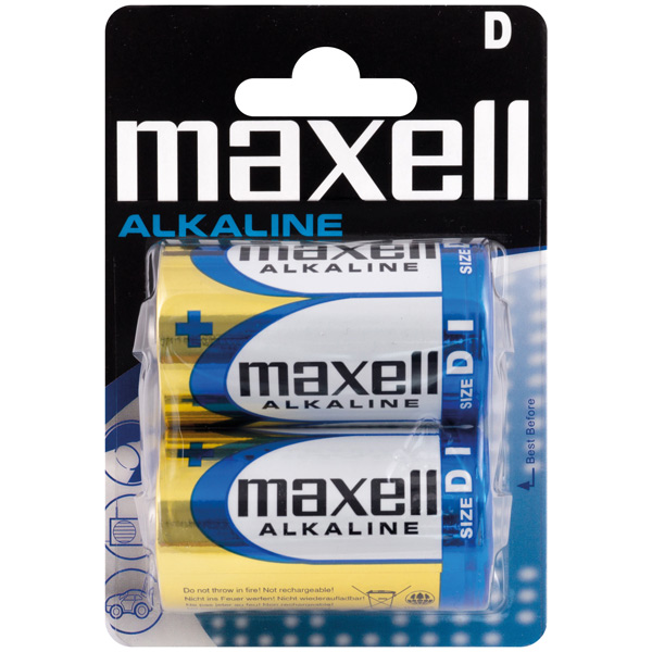 1170527_XL Maxell Alkaline D / LR20 batterier, 2stk - Billede 1