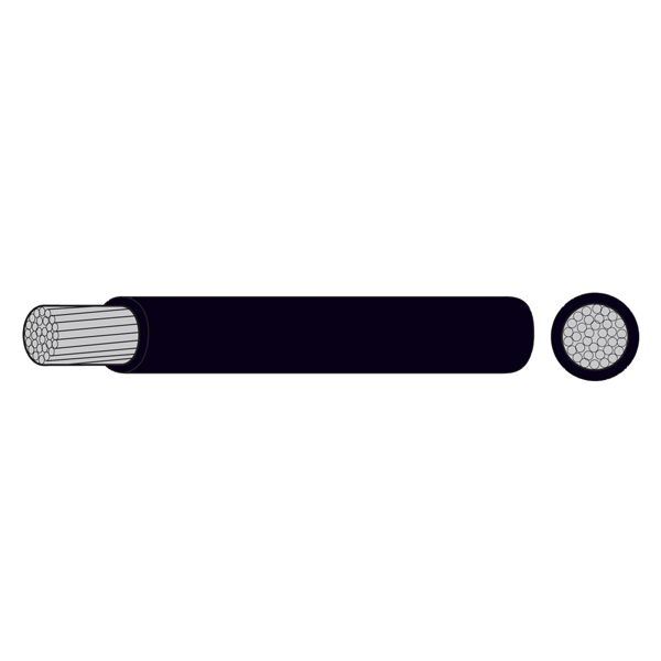 1253159_XL 1852 Fortinnet kobberkabel sort 10,0 mm², 5m - Billede 1