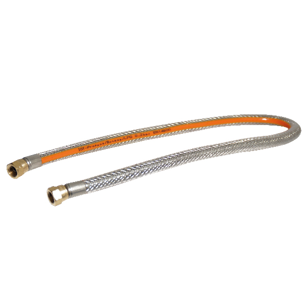 1094673_XL Gasslange med stål indlæg 1,0m, 1/4" omløber - Billede 1