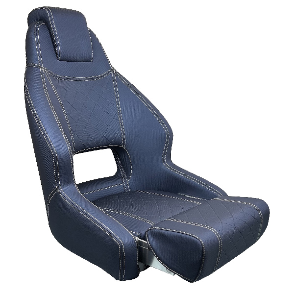 1120986_XL ESM RM52 Styrestol m/flip-up puf marinevinyl, navy - Billede 1