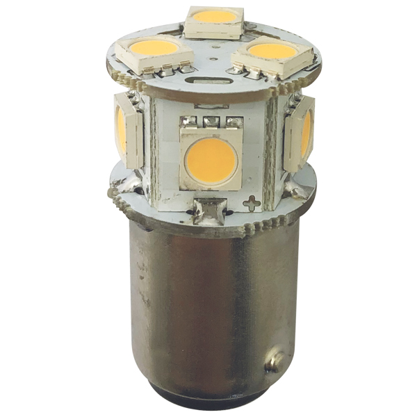 1260922_XL 1852 LED bajonet BA15D Ø19x33mm 10-36Vdc, 2 stk - Billede 1