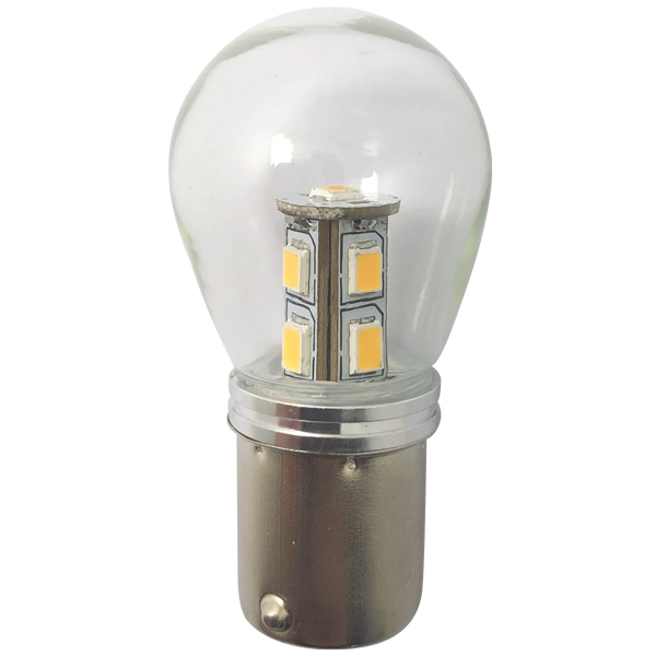 1260931_XL 1852 LED pære BA15S Ø25x48mm 10-36Vdc dimmable, 2 stk - Billede 1