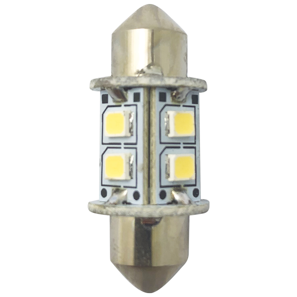 1260982_XL 1852 LED pinolpære 31mm 10-36Vdc hvid, 2 stk - Billede 1