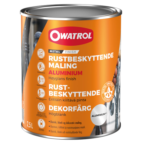 1630696_XL Owatrol rustbeskyttende maling Aluminium, 2.5L - Billede 1